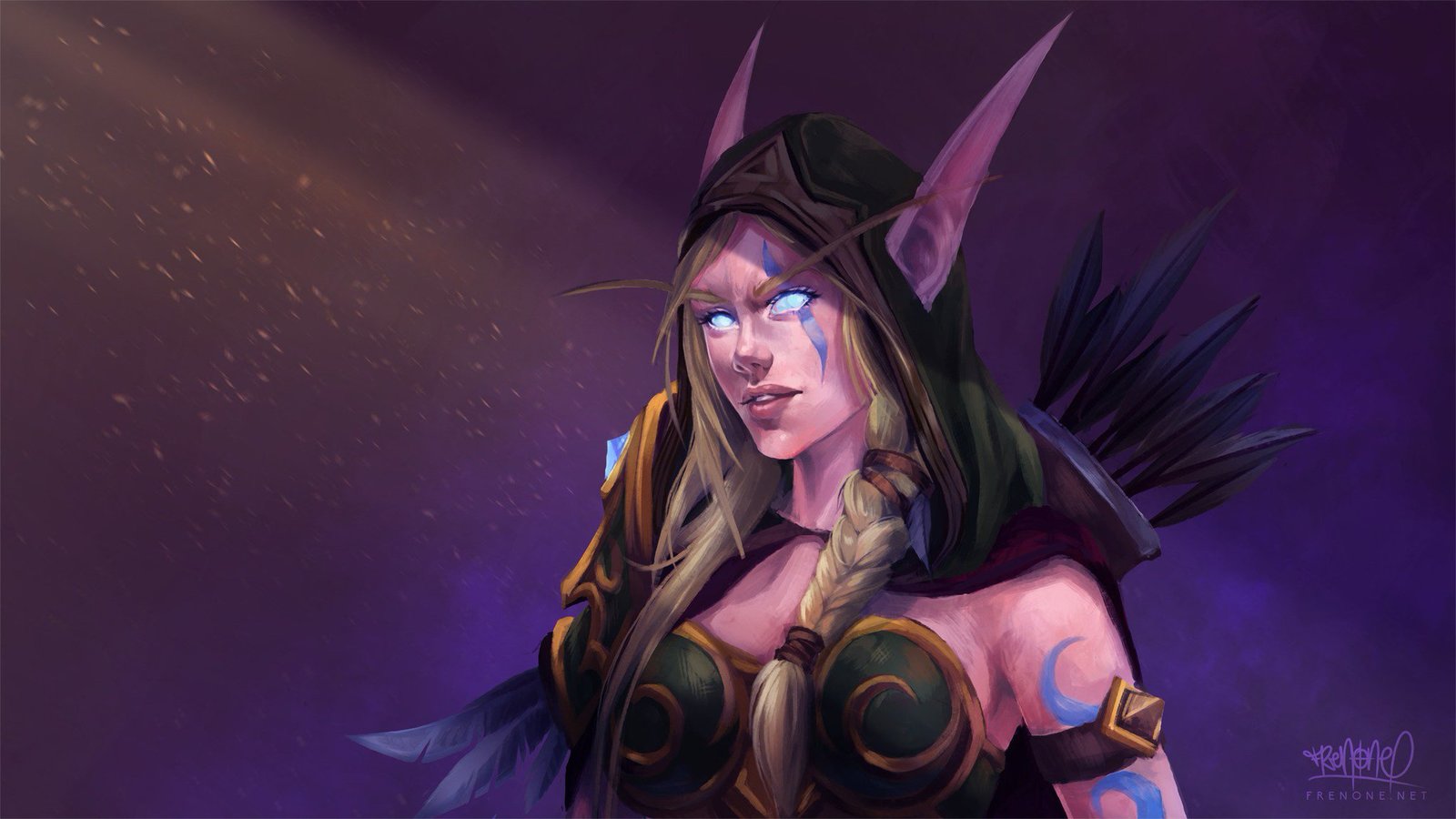 Alleria by Art of Frenone - World of Warcraft, Аллерия Ветрокрылая, Quelthalas, Queldorei Ranger, Farstriders, Blizzard, Game Art