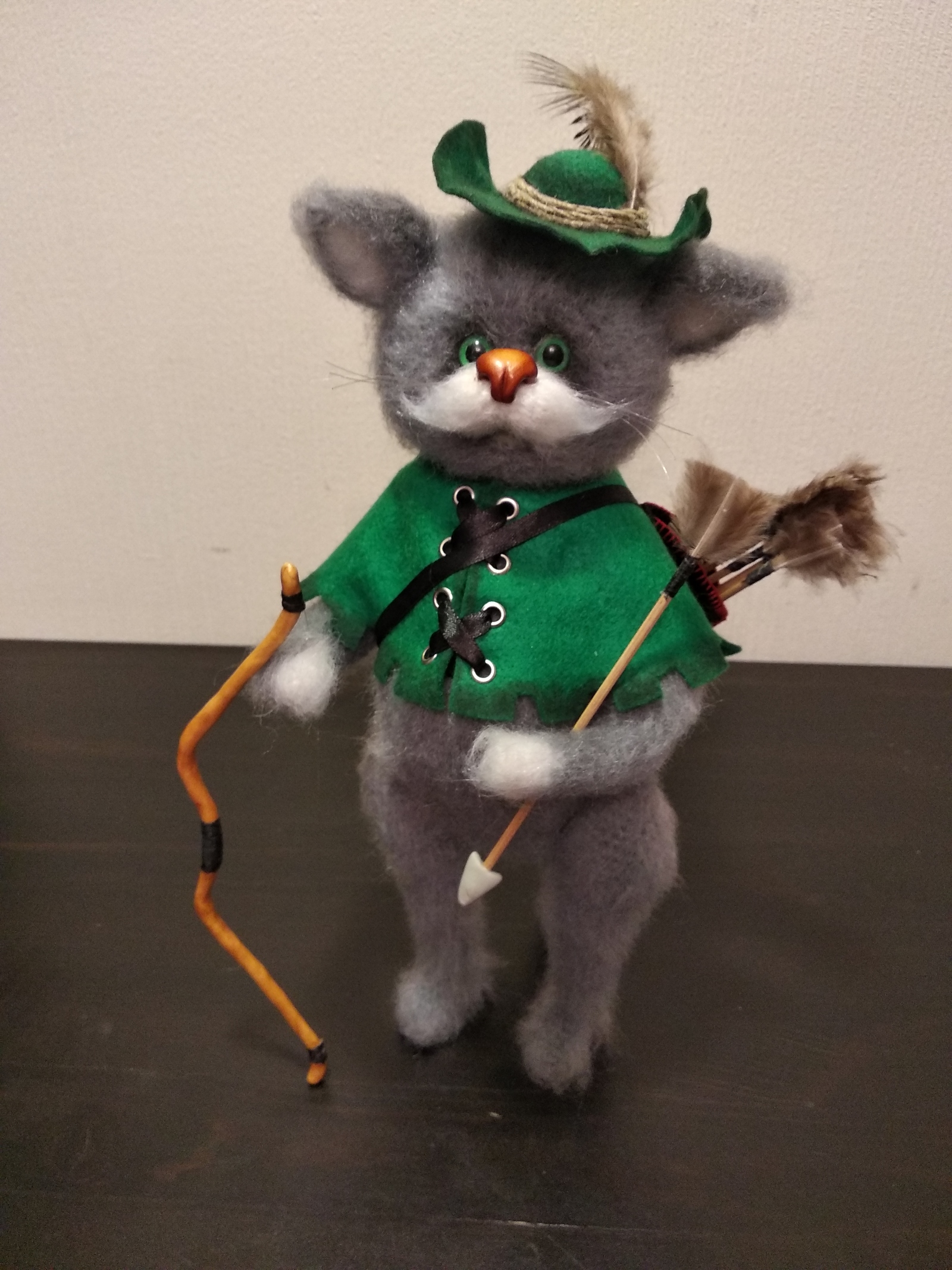 Brave Robin Hood. - My, Knitted toys, Needlework without process, Longpost