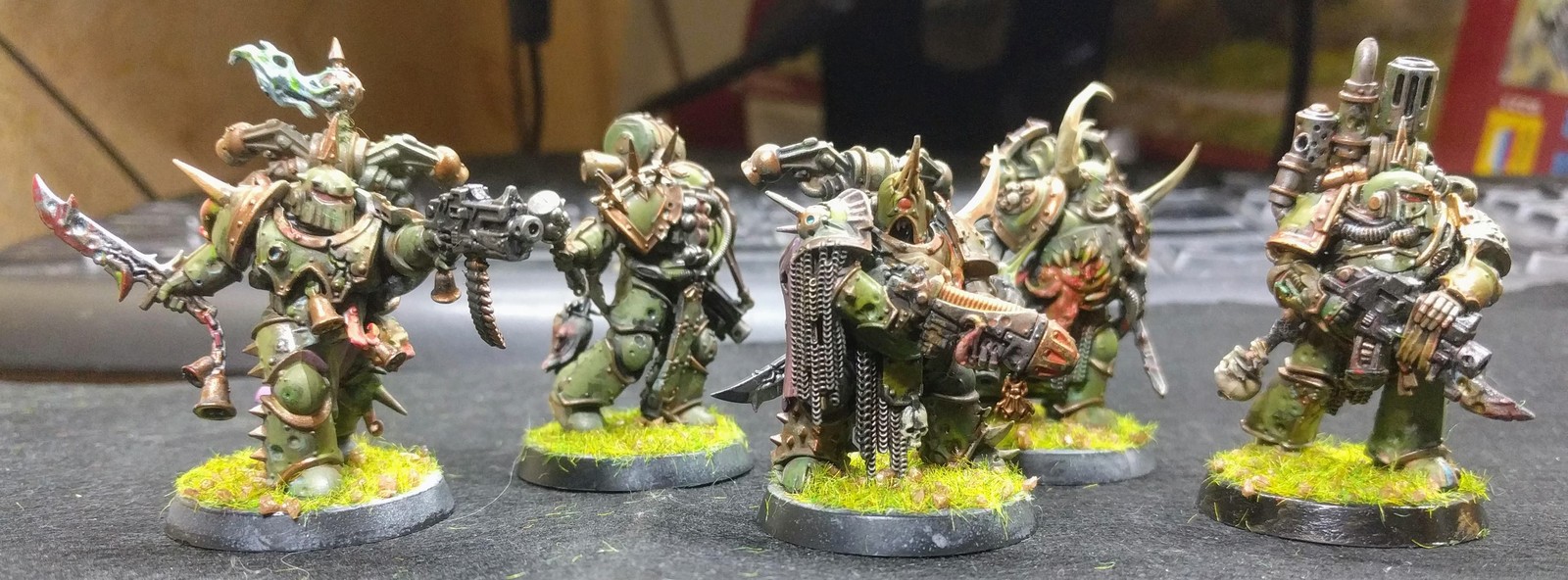 Я докрасил - Моё, Warhammer 40k, Покраска миниатюр, Death Guard, Нургл, Plague marine, Poxwalkers, Длиннопост