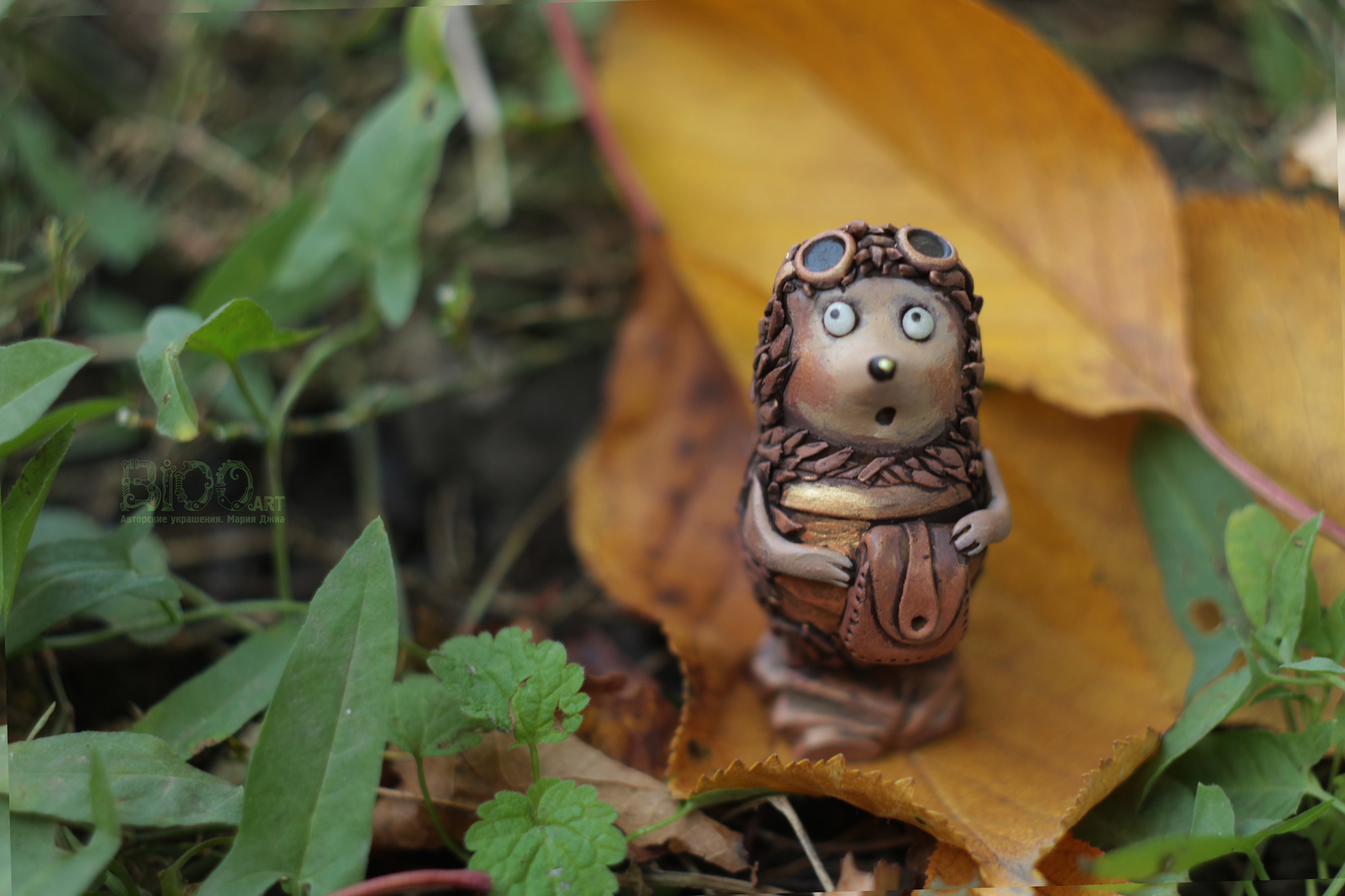 Figurine of the Hedgehog in the fog, steampunk stylization. - My, Hedgehog in the fog, Hedgehog, , Polymer clay, Longpost