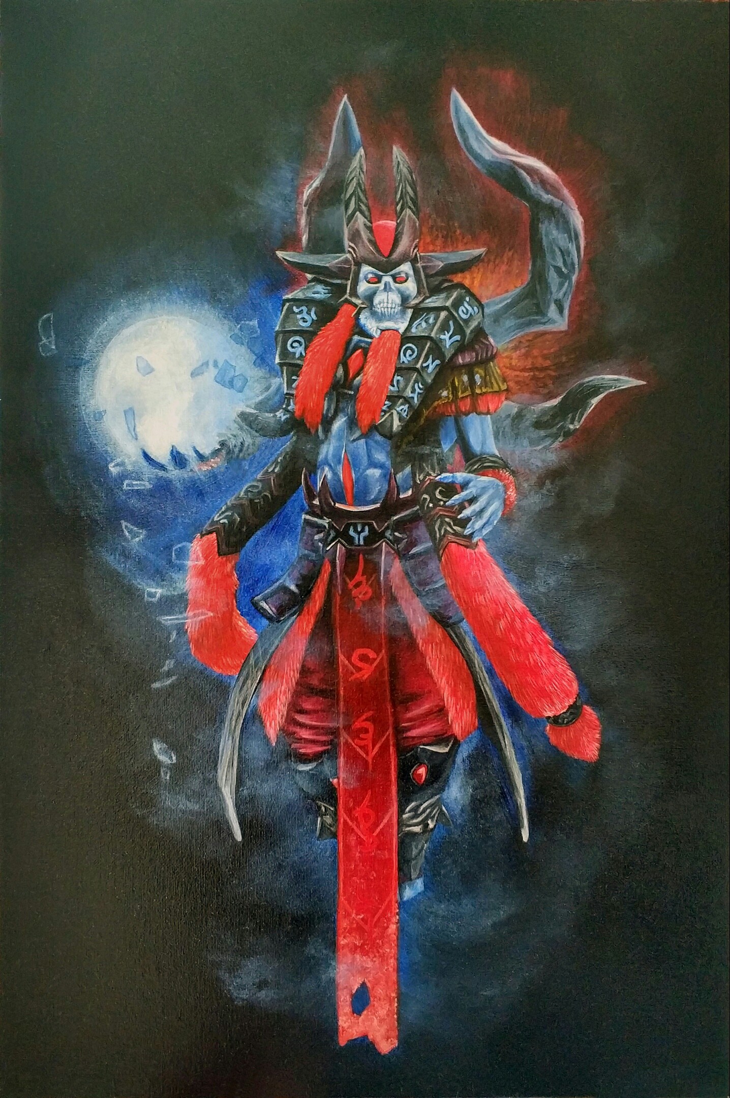 Lich - My, Lich, Drawing, Dota 2, Oil painting, Longpost