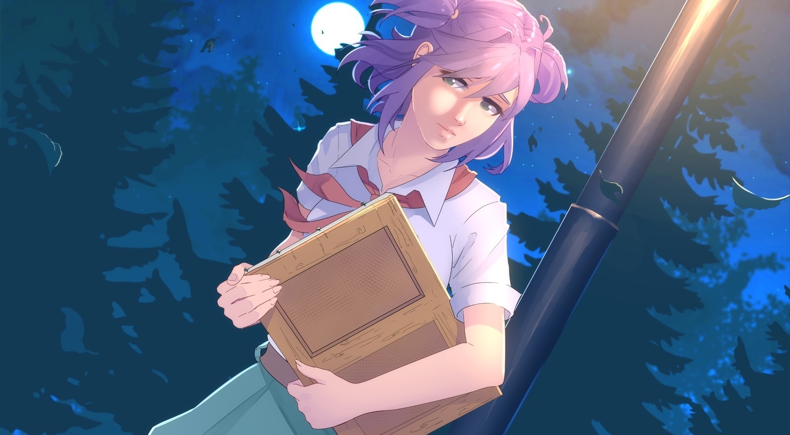 Lena stole the painting? - Endless summer, Visual novel, Art, Lena, Rayne