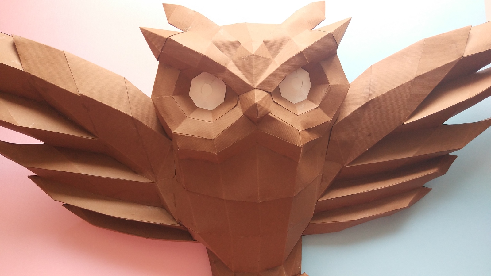 Friday mine :) - My, Papercraft, Pepakura, Handmade, Owl, Video, Longpost