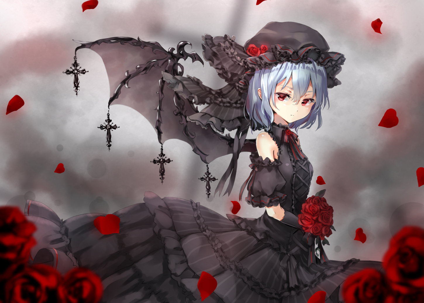 Black Remilia - Anime art, Anime, Art, Touhou, Remilia scarlet, Shironeko yuuki