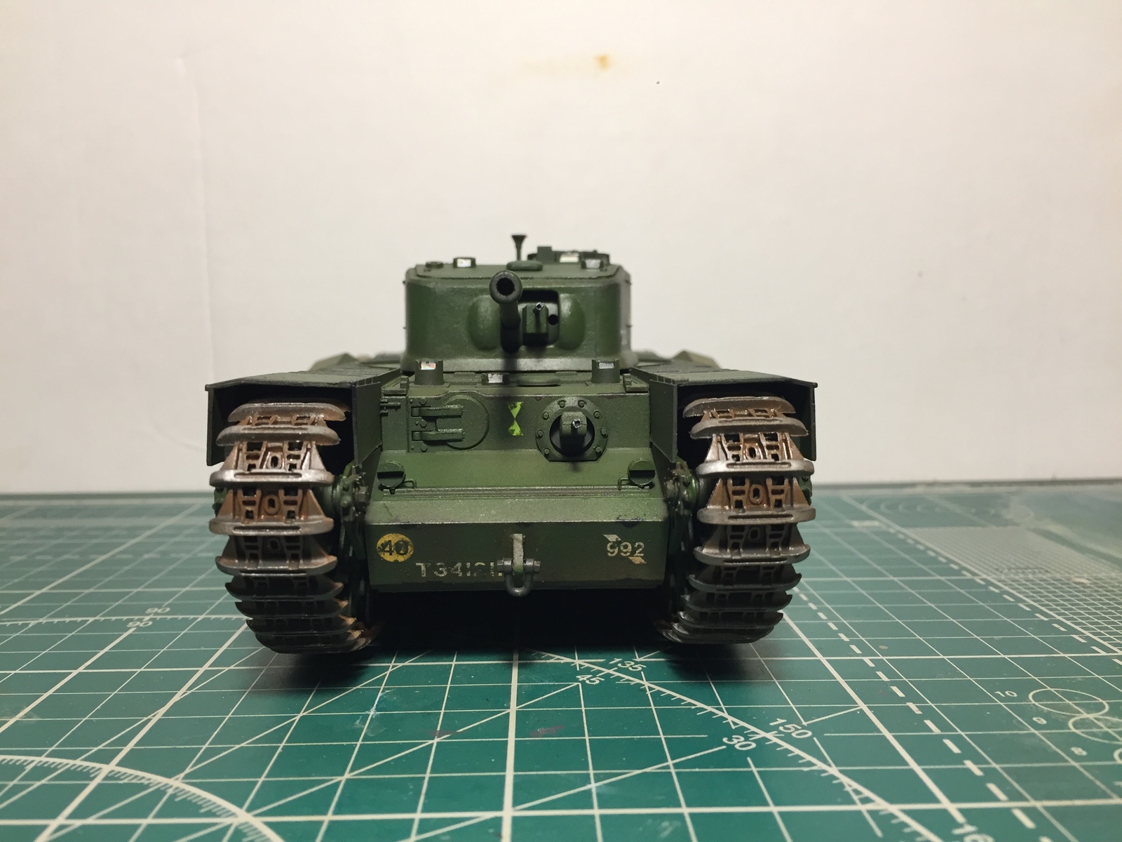 Churchill VII by Tamiya in 1:35 scale - My, , Tamiya, BTT, The Second World War, 1:35, Stand modeling, Painting, Great Britain, Longpost