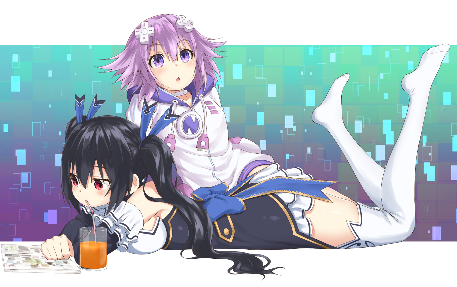 To idle - Anime, Not anime, Anime art, Hyperdimension neptunia, Neptune, Noir, Pixiv, Oekakizuki