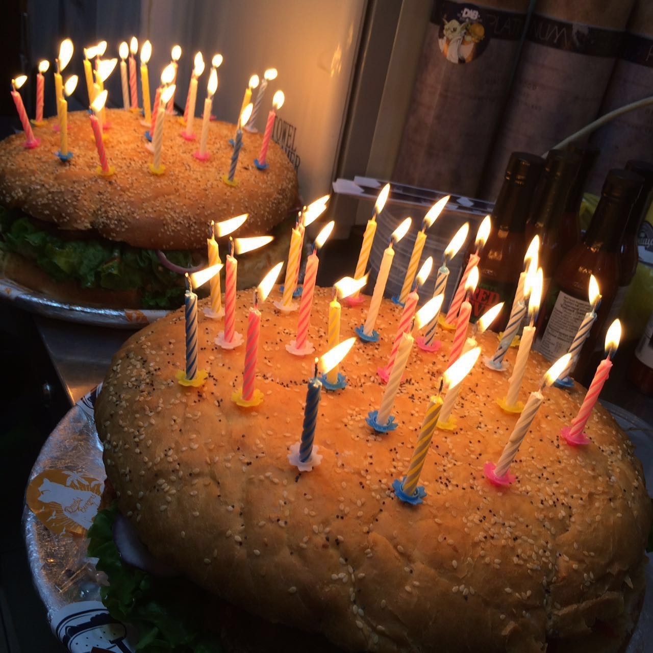 burger cake - My, Burger, Burger, Cake, , Birthday