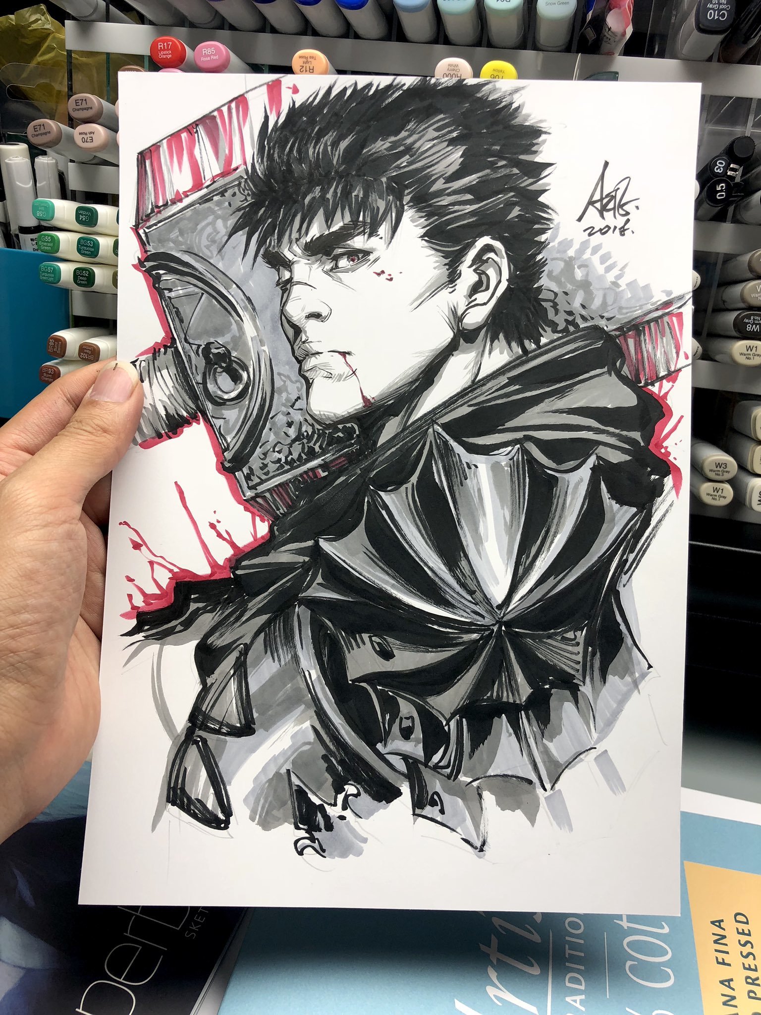 By Artgerm - Artgerm, Art, Berserk, Anime, Guts, Longpost, Griffith