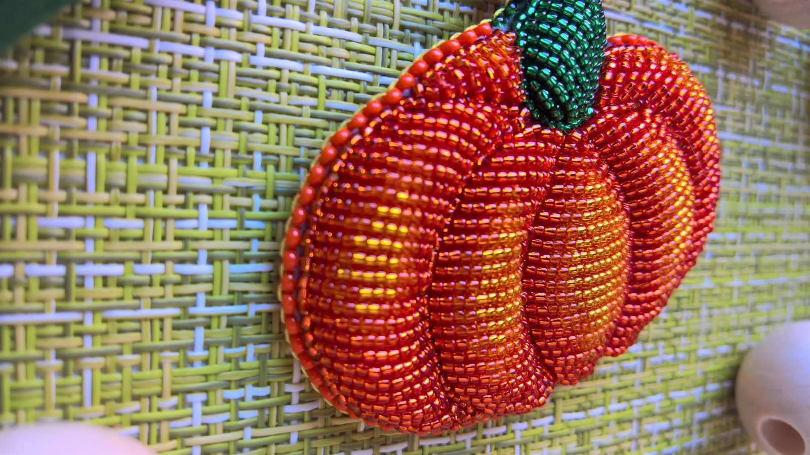 Autumn. - My, Beads, Beadwork, Needlework, Brooch, Autumn, Longpost