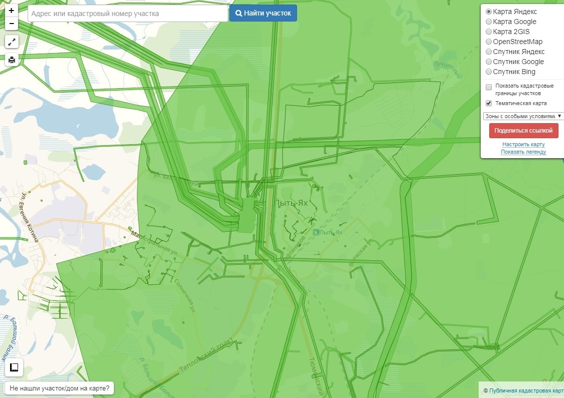 Публичная кадастровая карта пыть ях