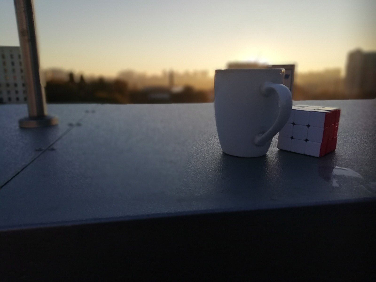 Coffee - My, Kiev, dawn, Coffee, Rubik's Cube, The photo, 