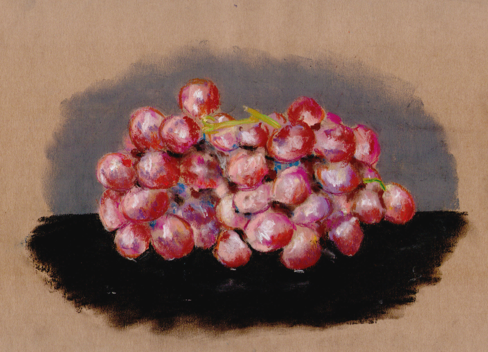 Grape - Art, Painting, Grape, Dry pastel, My