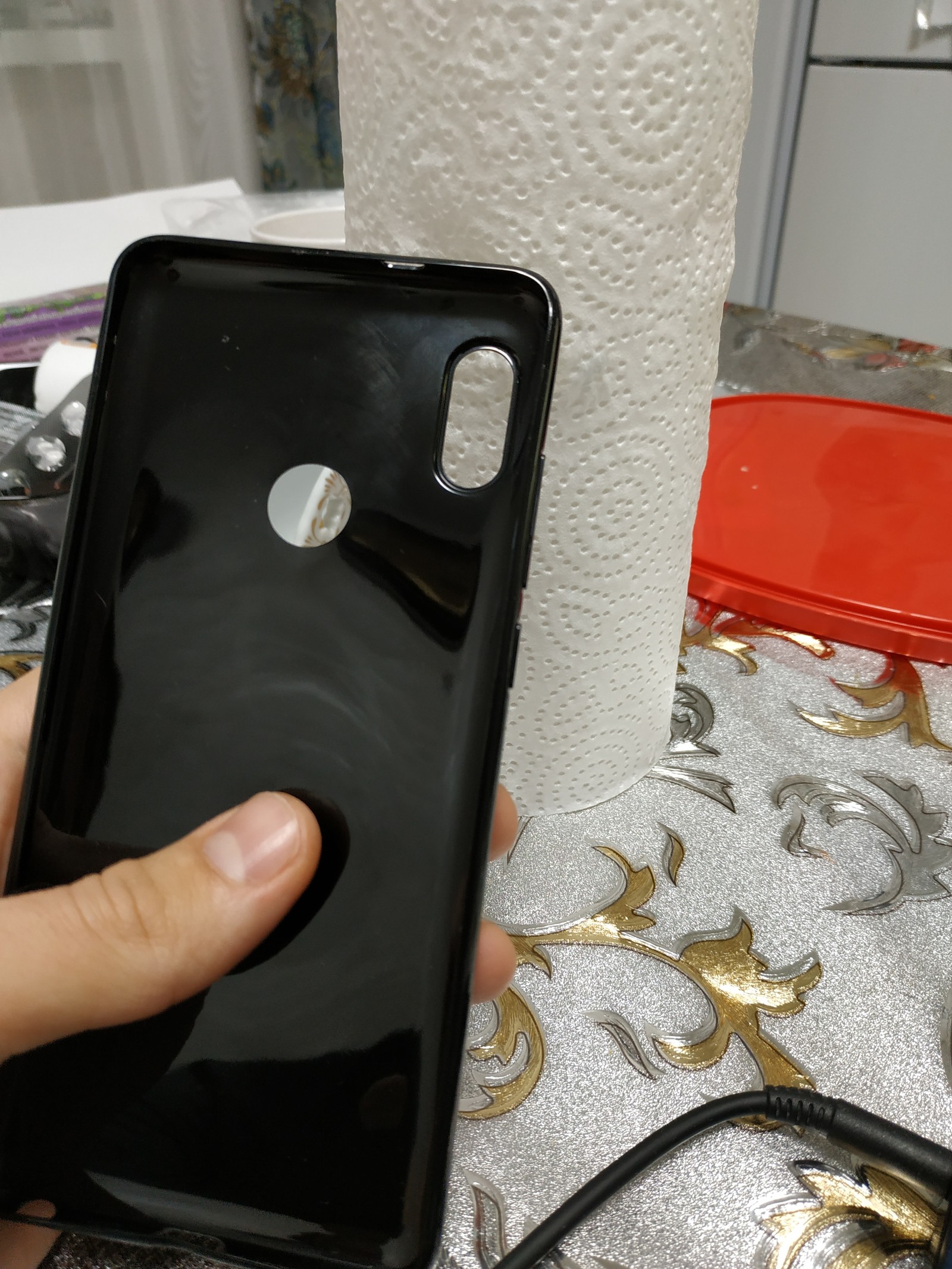 Painting a silicone case with hair dye. - My, Case, Longpost, Xiaomi, Painting