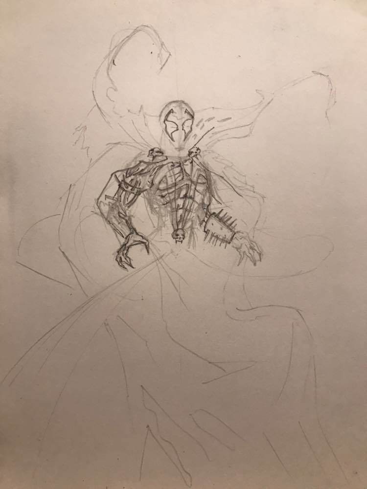 Sketch Spawn. - My, Spawn, Sketch, Comics, Drawing, Longpost