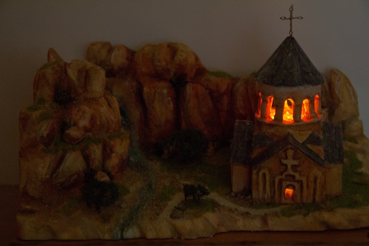 Diorama with a church. - My, Diorama, With your own hands, Needlework with process, Armenia, Layout, Creation, Modeling, Longpost