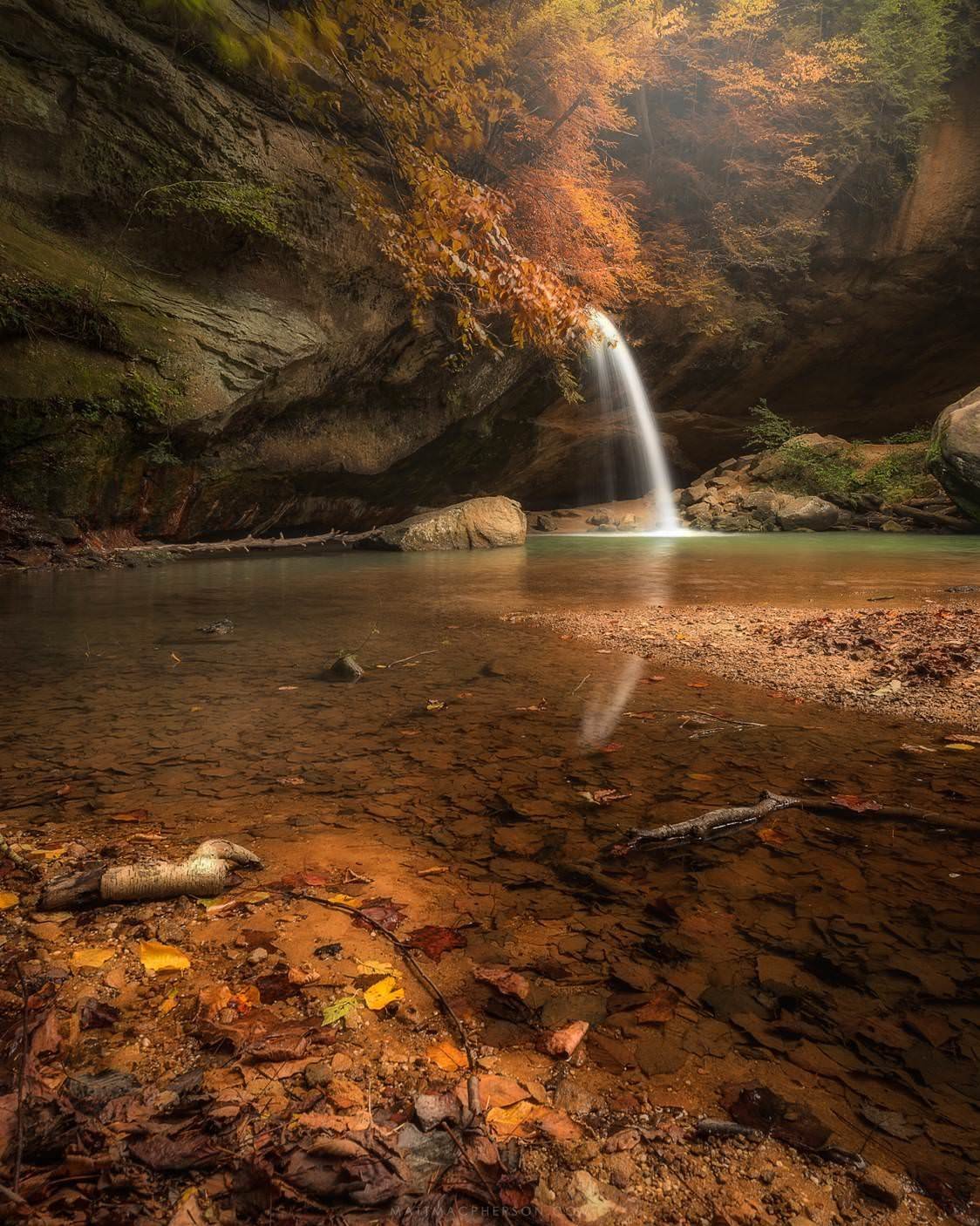 Waterfall in Hocking Hills, Ohio, USA - Nature, beauty of nature, The photo, USA, Waterfall