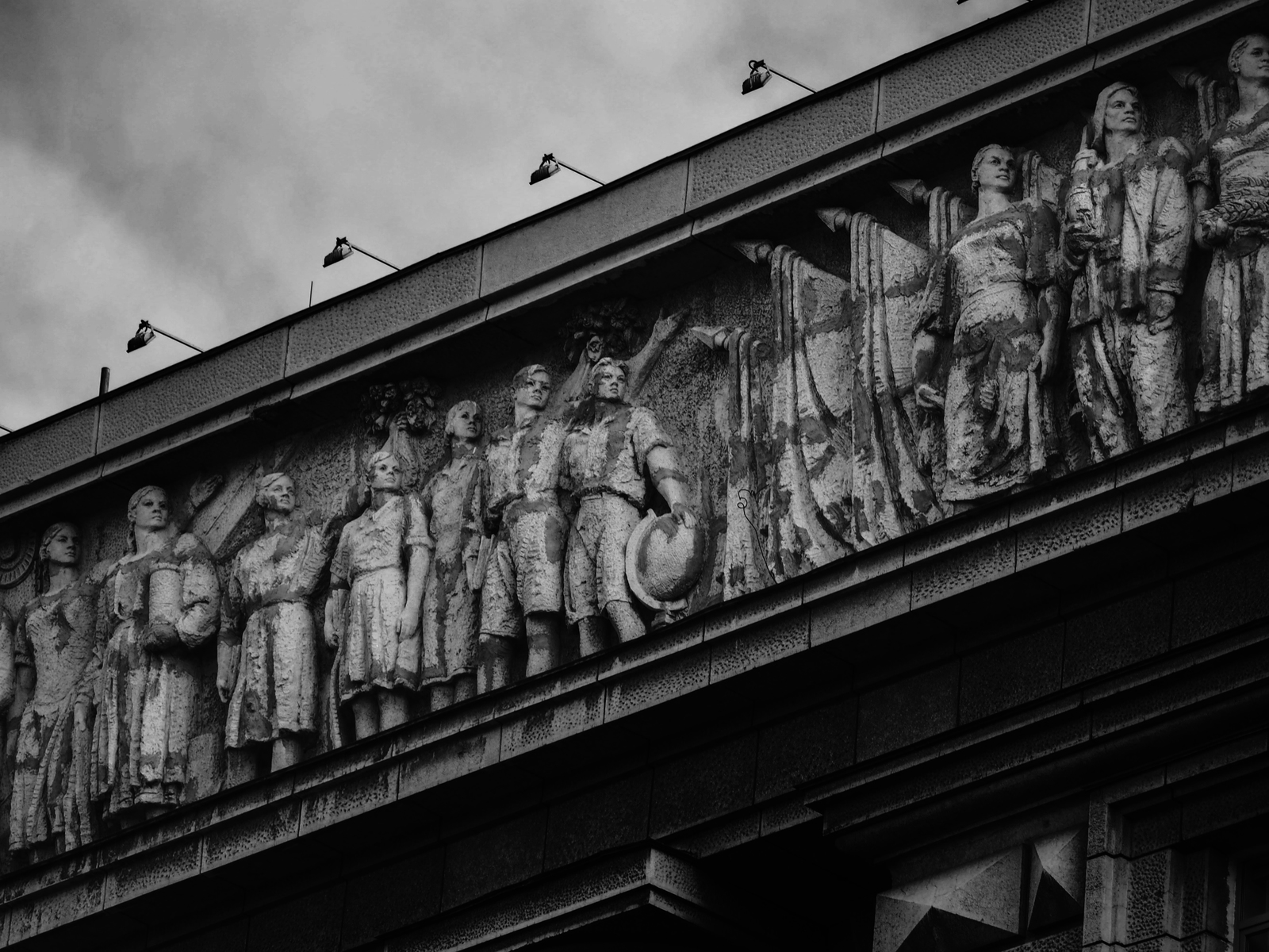 St. Petersburg, House of Soviets - My, the USSR, Black and white, Longpost, Olympus