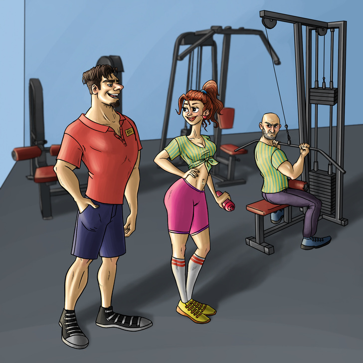 16 characters you will definitely meet in any gym (my illustrations) - My, Gym, Yoga, Gym, ADME, Illustrations, Drawing, Longpost