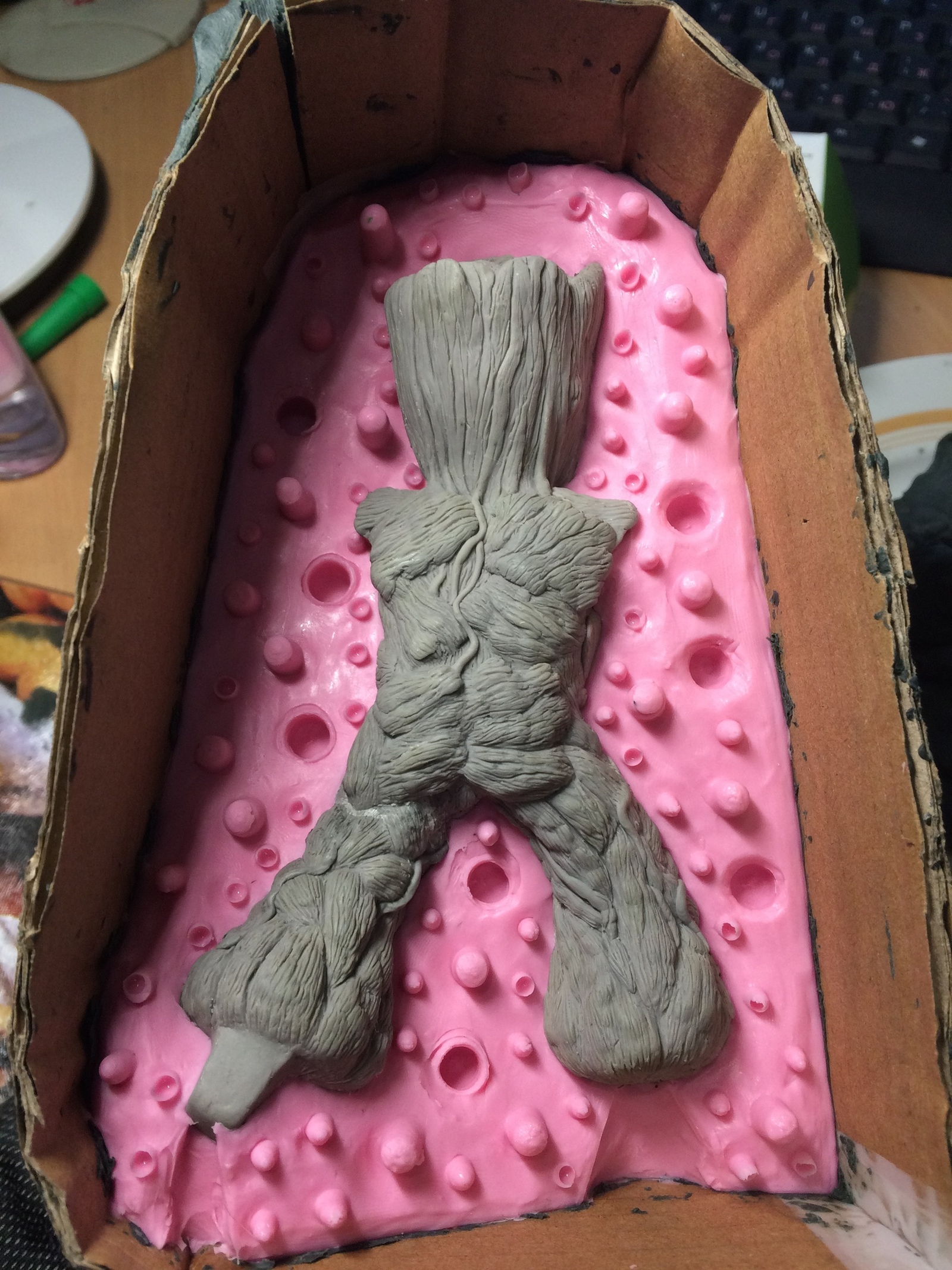 How I sculpted Baby Groot - My, Groot, , Лепка, Guardians of the Galaxy, Guardians of the Galaxy Vol. 2, Comics, Marvel, , Longpost