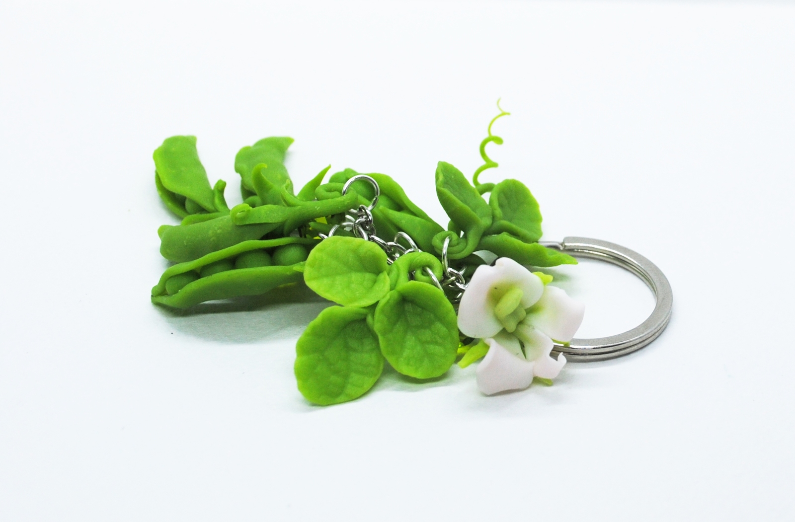 Pea batch - My, Polymer clay, Peas, Keychain, Needlework without process, Longpost