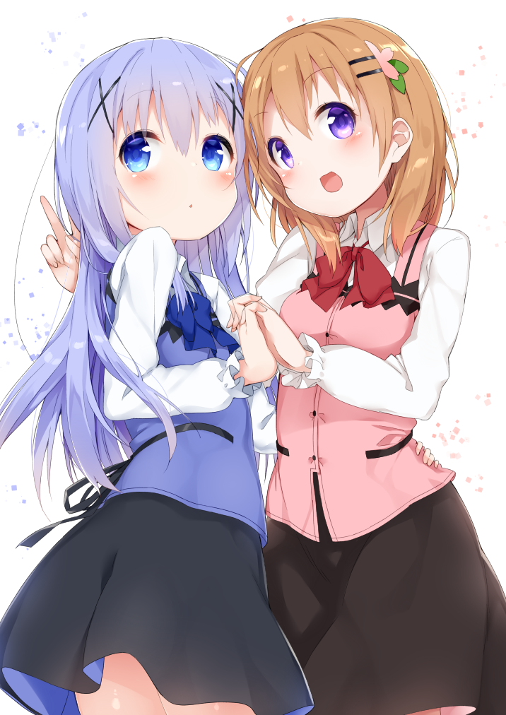 Chino and Cocoa - , , , Anime art, Gochuumon wa usagi desu ka?, Kafuu chino