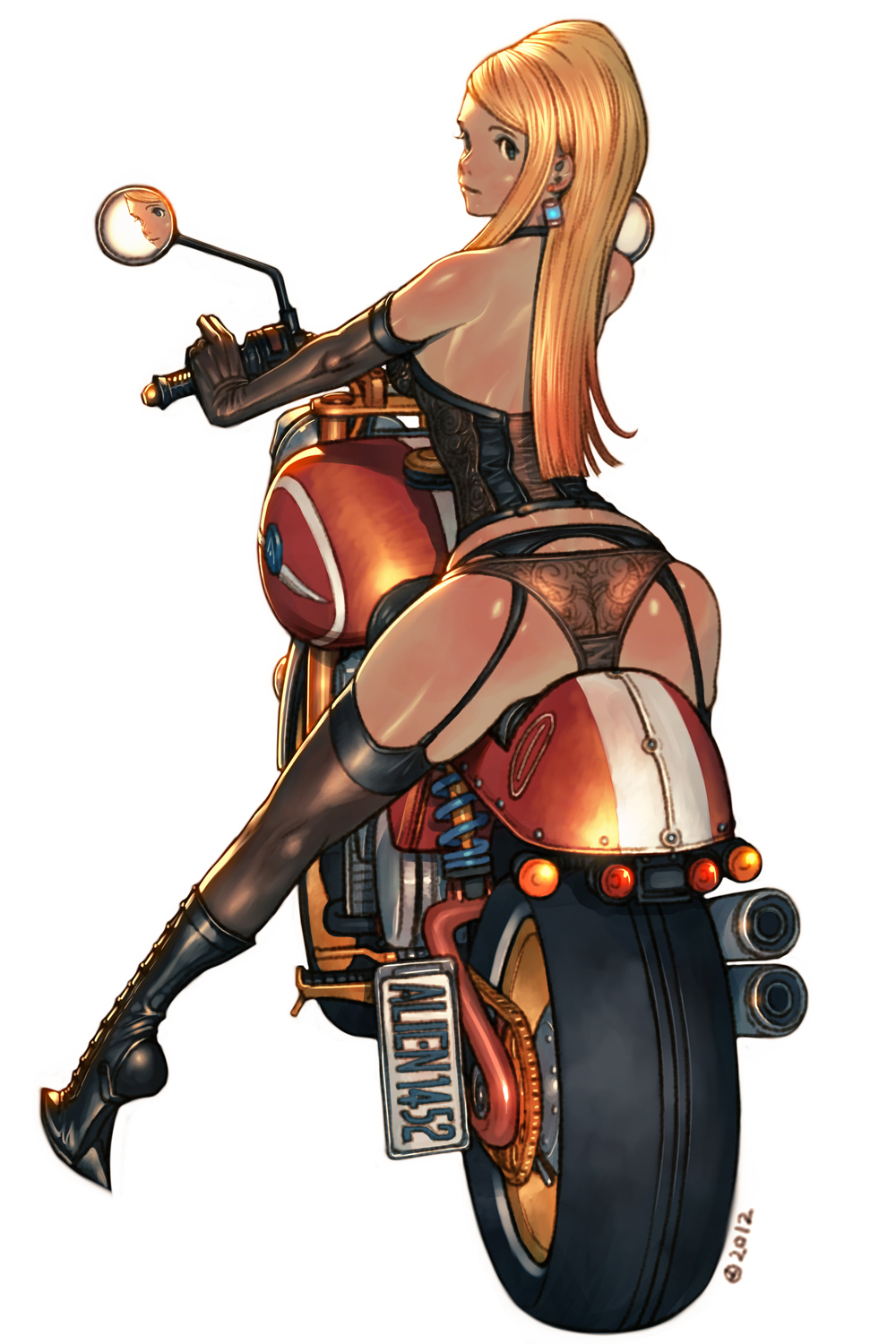 Chicks and Cycles - Anime art, A selection, Motorcycles, Drawing, Moto, Longpost