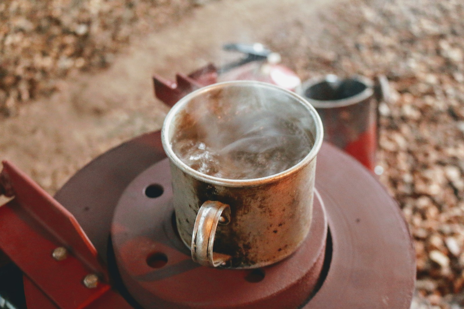 Coffee on a portable fusion oven. - My, Longpost, Smelter, Coffee, With your own hands, Bugle