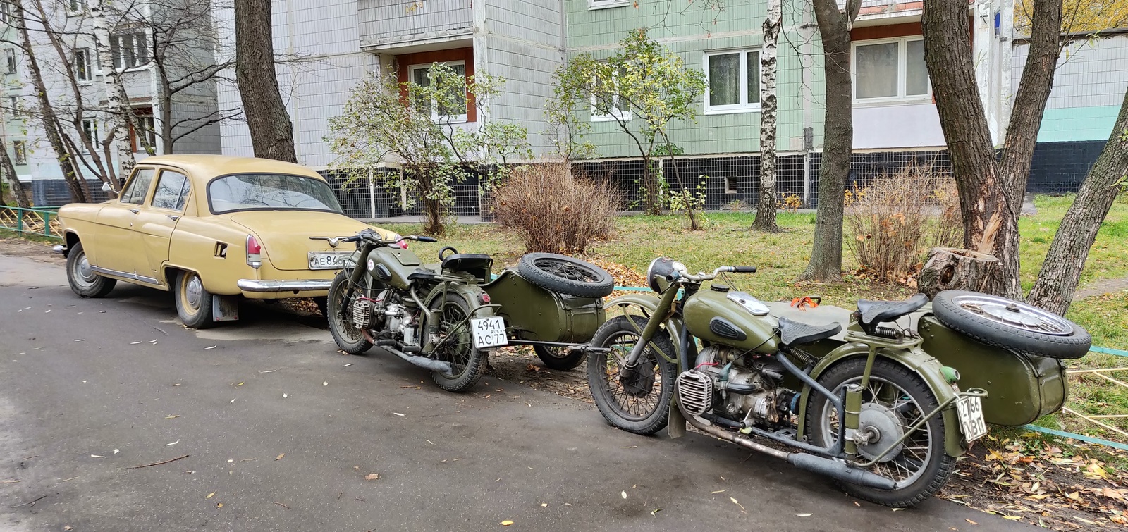 Deja vu. - My, Old man, Gaz-21, Ural motorcycle