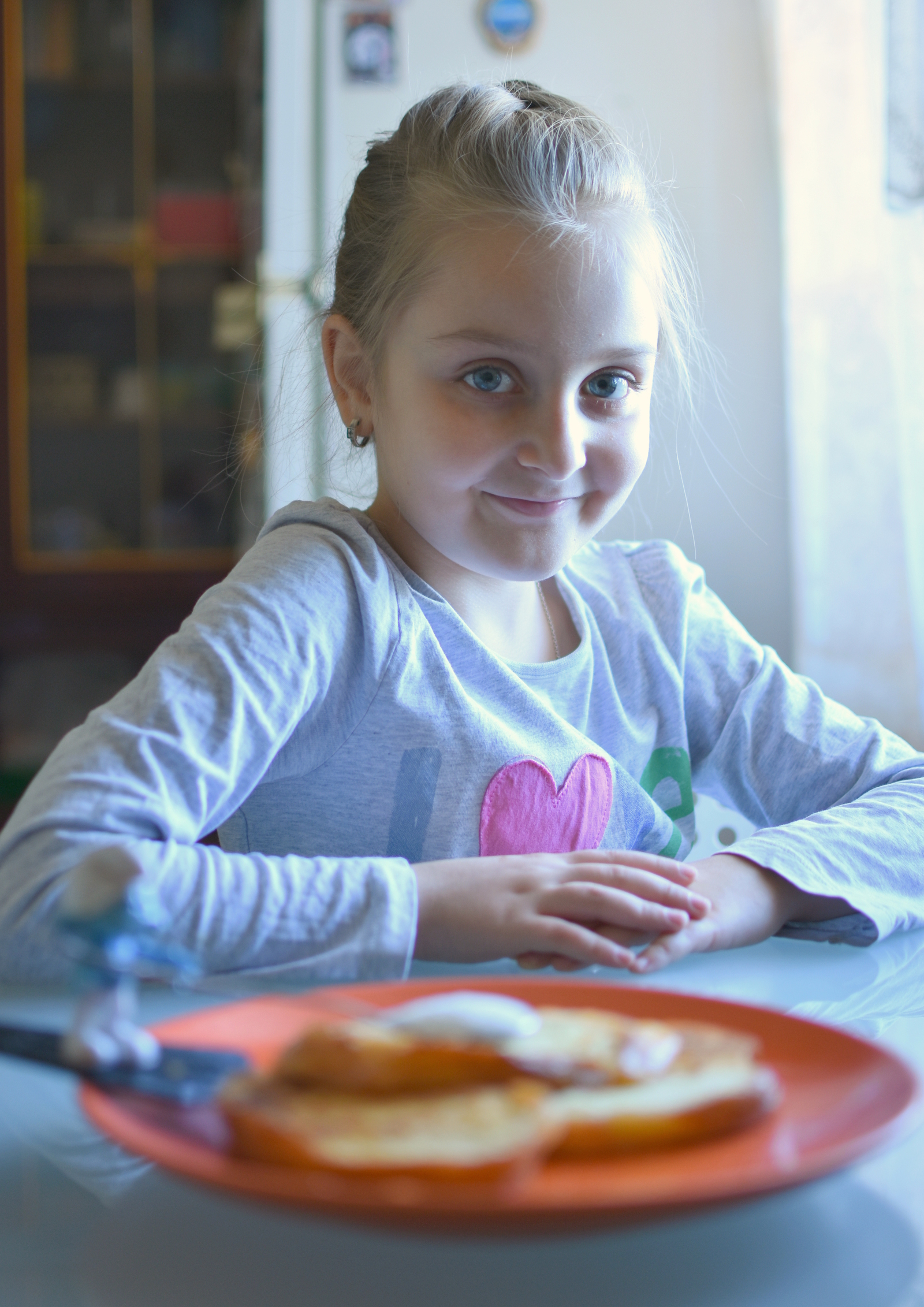 Smurf and GRENKI. - My, Preparation, Photographer, Toast, Cooking, Children, Longpost