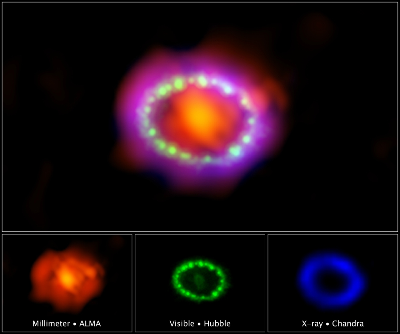 Сверхновая SN 1987A: 30 лет спустя - Наука, Космос, Сверхновая, Фотография, Интересное, Гифка, Длиннопост