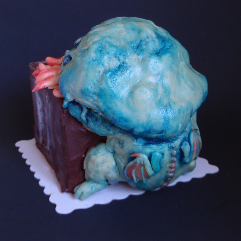 Halloween Cake - My, Cthulhu, Cake, With your own hands, Howard Phillips Lovecraft, Tentacles