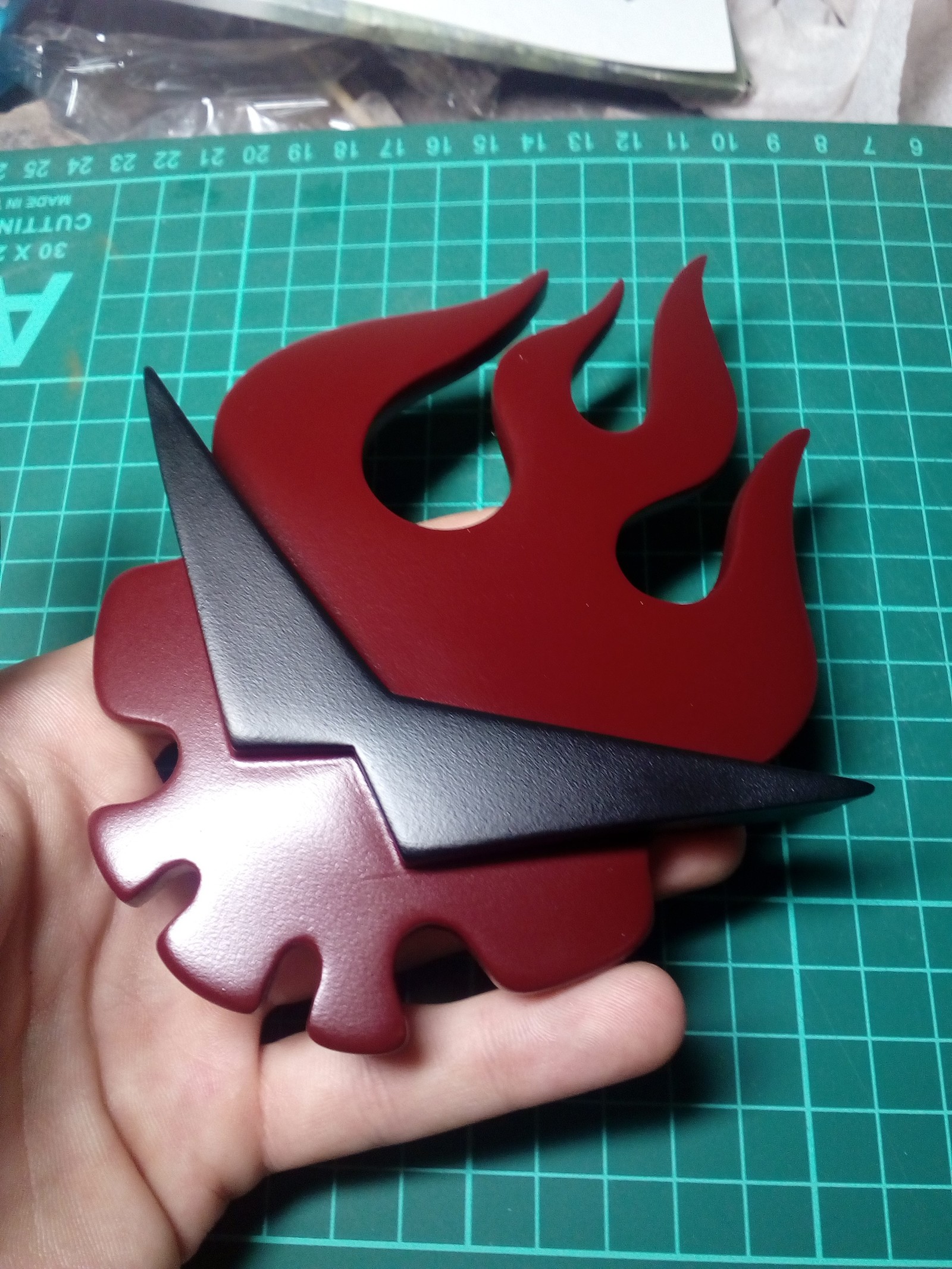 Logo from the anime Gurren Lagann - My, Craft, Anime, , Gurren lagann, With your own hands, Handmade, Creation, Longpost