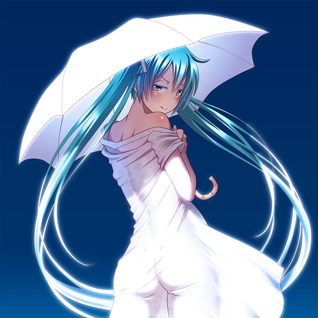 Dull, hot... - Anime, Not anime, Vocaloid, Hatsune Miku, Anime art, Wokada, Longpost