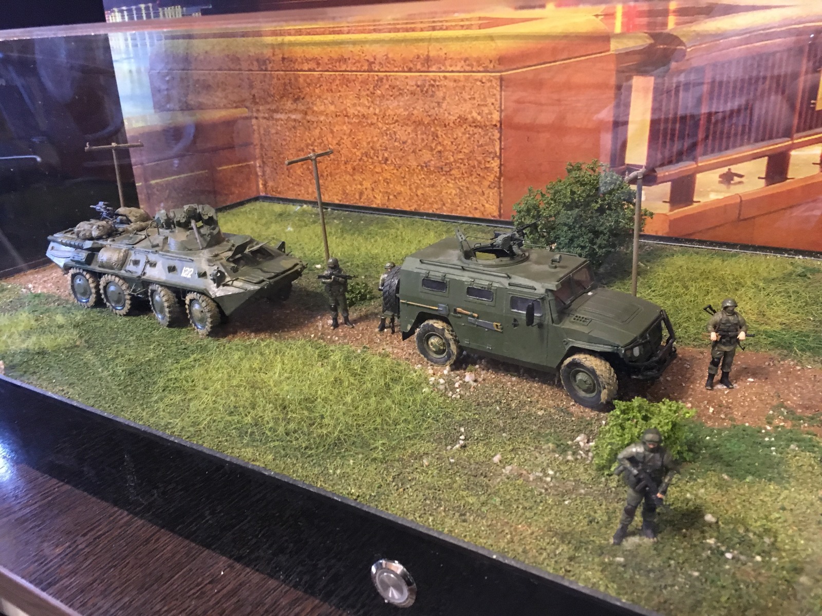 Quiet country road - My, Diorama, Modeling, Btr 82, Gaz-2330, Longpost