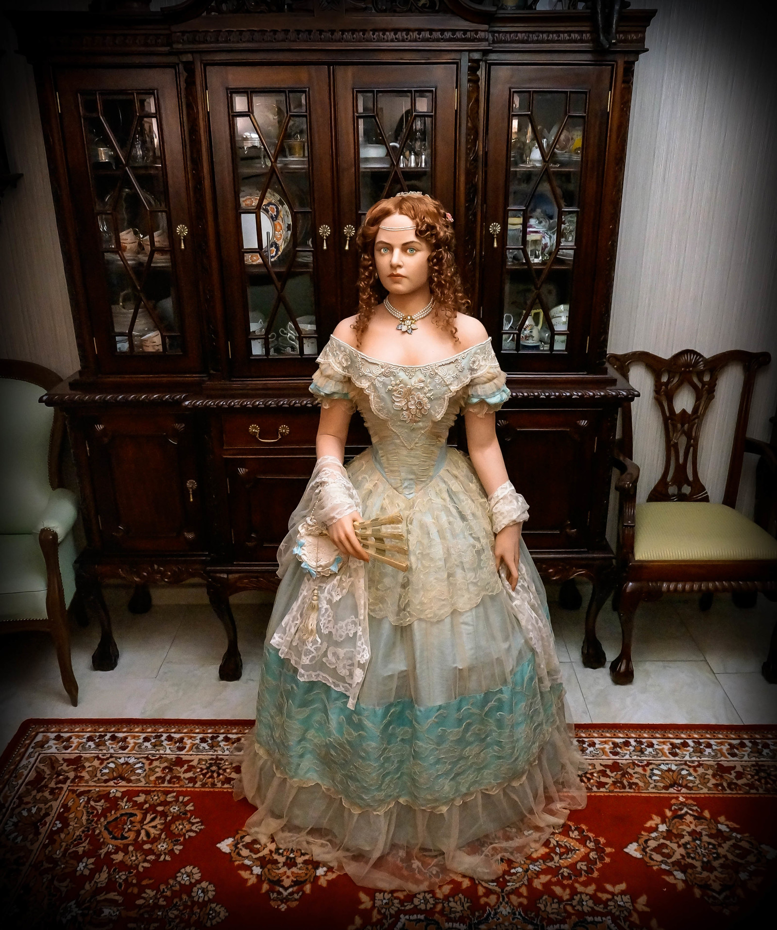 My work in an 1855 dress - My, Longpost, With your own hands, Needlework without process, Sculpture, Doll, Interior doll, Handmade dolls