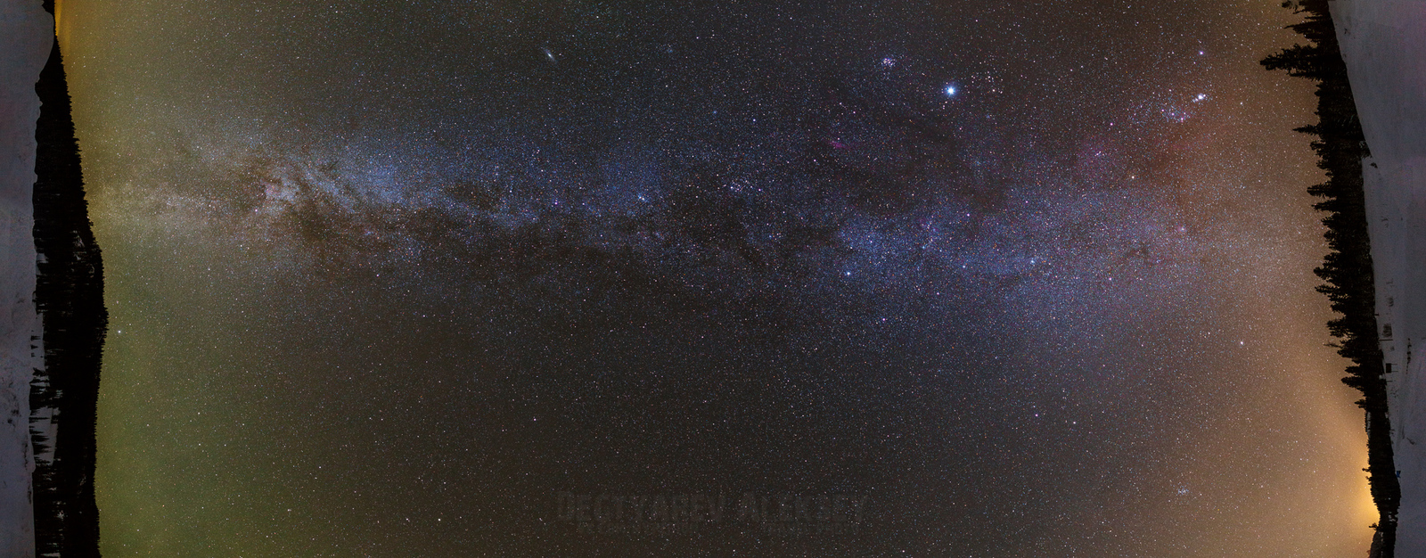 Panorama of the Milky Way - My, Milky Way, Панорама, Night, Starry sky, Canon, Samyang, Astrophoto, Landscape