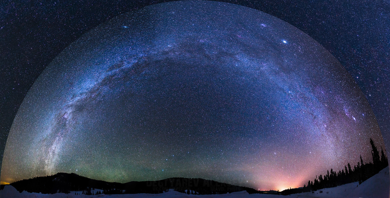 Panorama of the Milky Way - My, Milky Way, Панорама, Night, Starry sky, Canon, Samyang, Astrophoto, Landscape