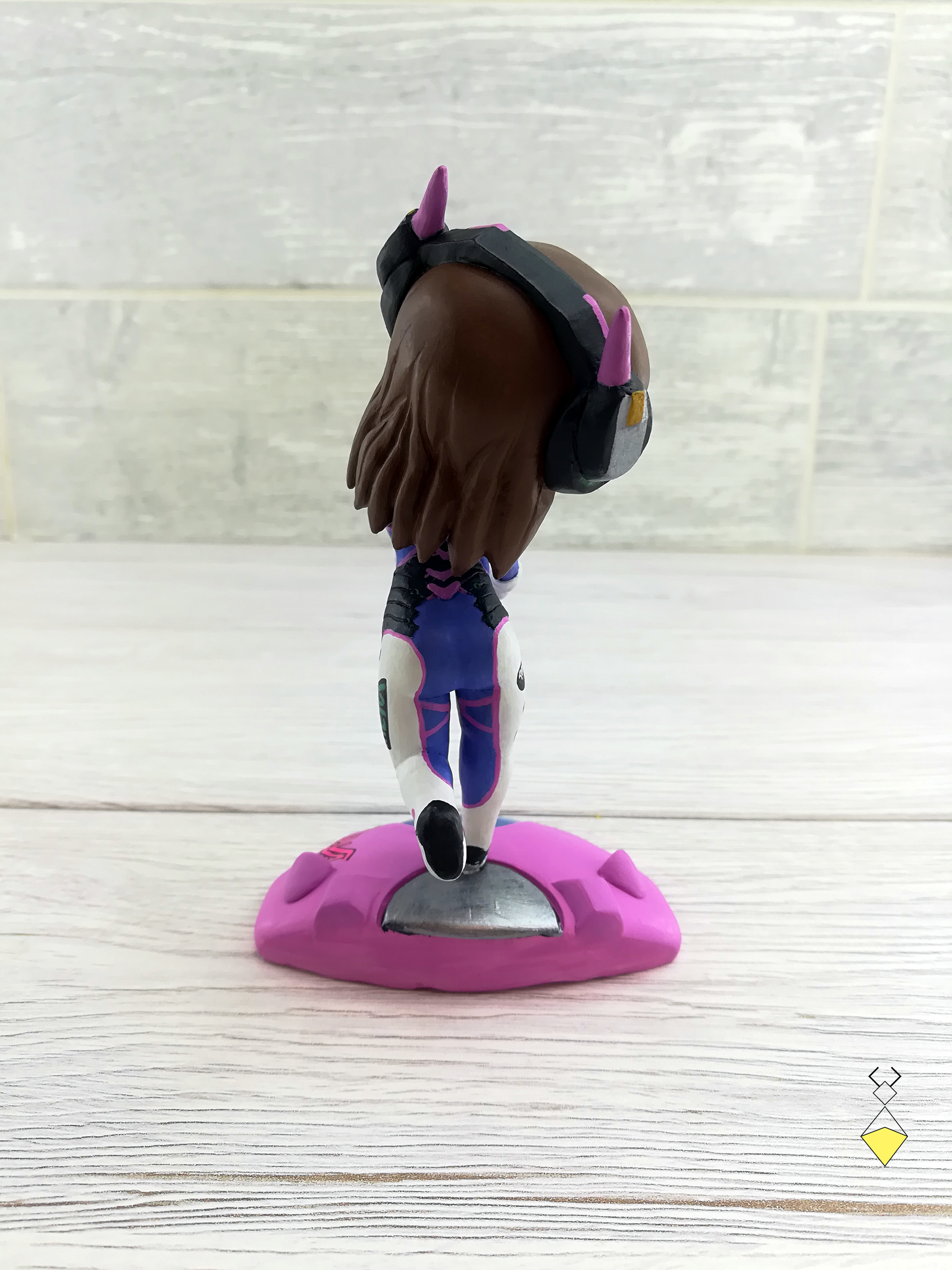 D.Va Overwatch chibi figurine (handmade) - My, Dva, Overwatch, Blizzard, Needlework without process, Blizzcon, Chibi, Figurine, Statuette, Longpost, Figurines