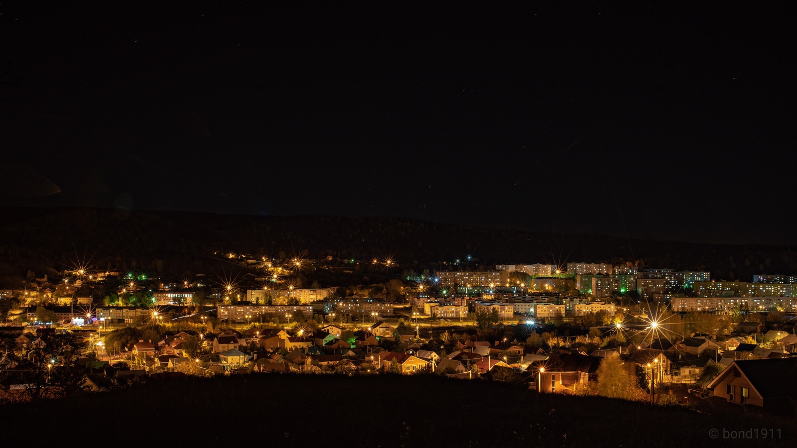 Samara region, Zhigulevsk, Morkvashi district - My, Night, Samara Region, Zhigulevsk, Zhiguli Mountains, Town