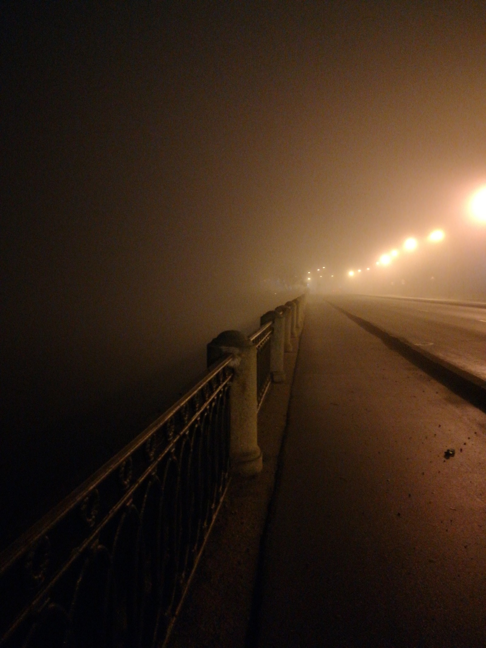 Fog over the river - My, Saint Petersburg, Fog, Neva, Embankment, Longpost