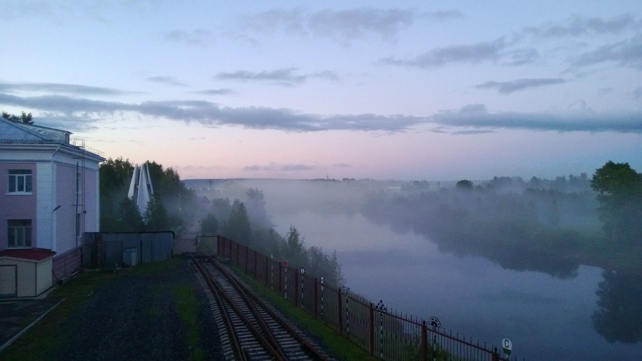 summer mist - My, Ukhta, Tuma, Fog, The photo, Not new, Longpost