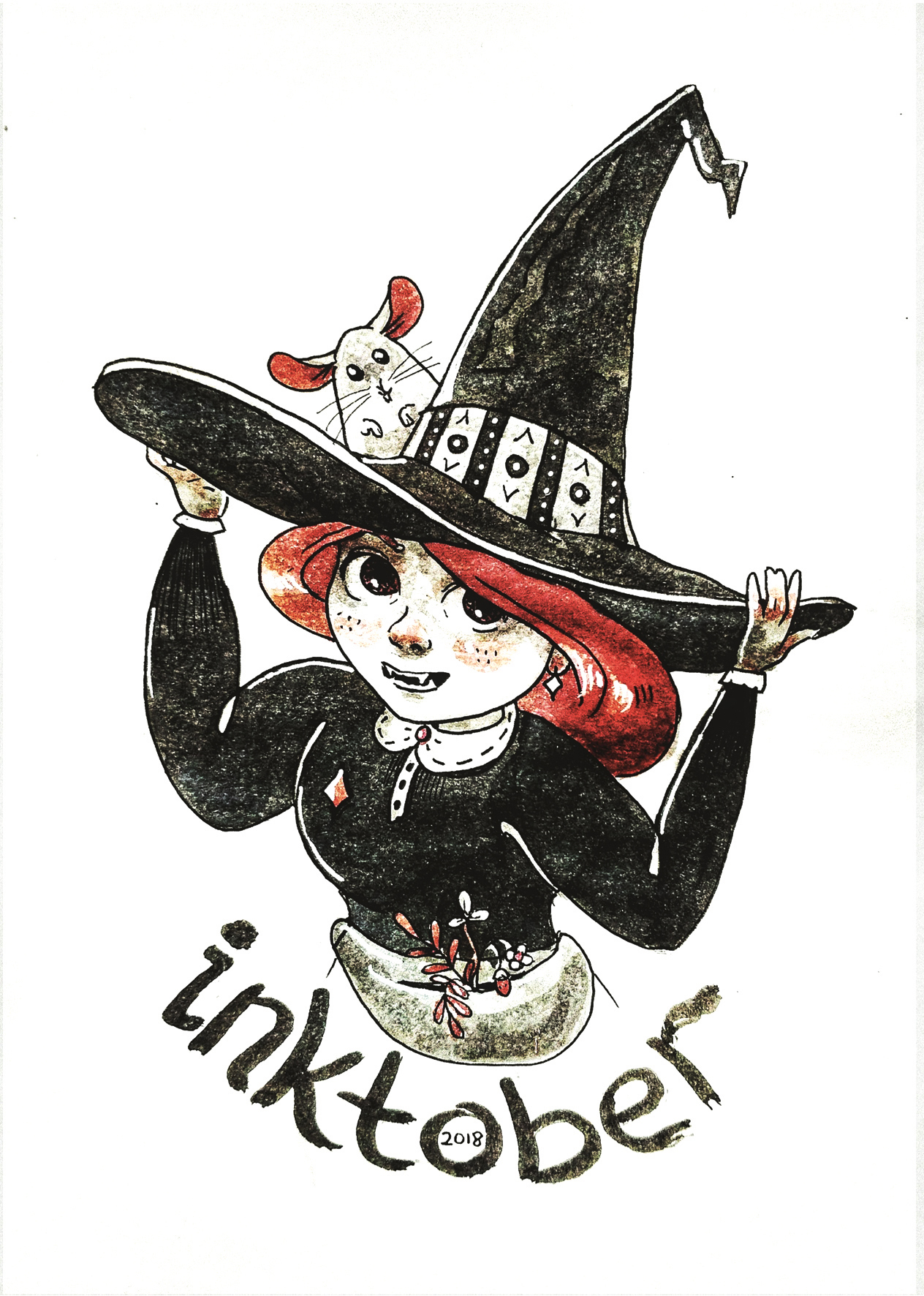 Inktouber 2018 - My, Inktober, Sketchbook, Longpost, Drawing, Witches