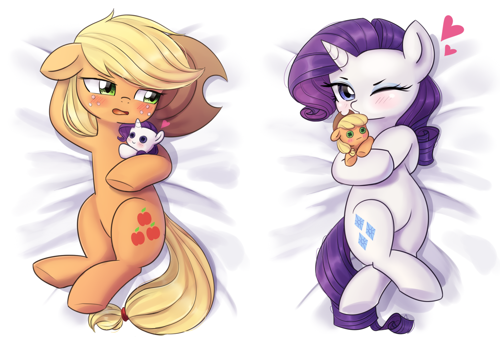 Rarijack pillow - My little pony, Applejack, Rarity, Shipping, MLP Lesbian, Looknamtcn