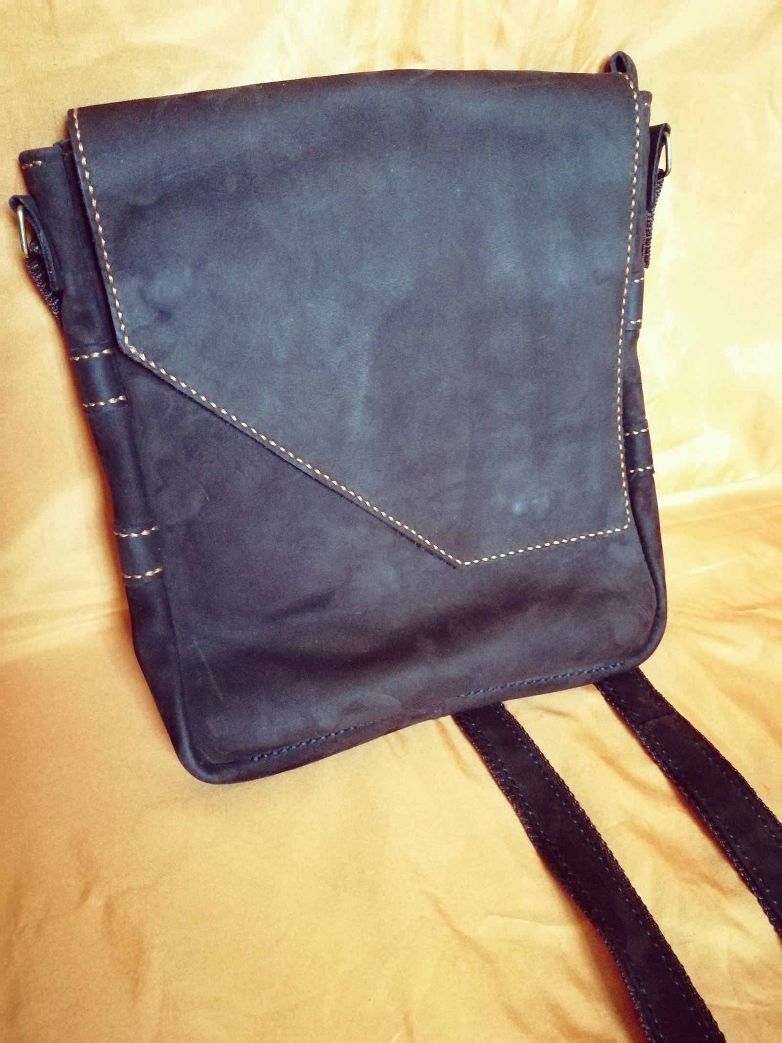 Men's leather bag. - My, , Сумка, Leather products, With your own hands, Handmade, Longpost