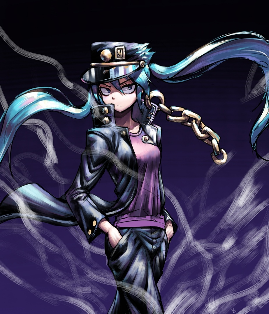 Yare yare daze - Anime, Not anime, Vocaloid, Hatsune Miku, Anime art, JoJo Reference, Jojos bizarre adventure