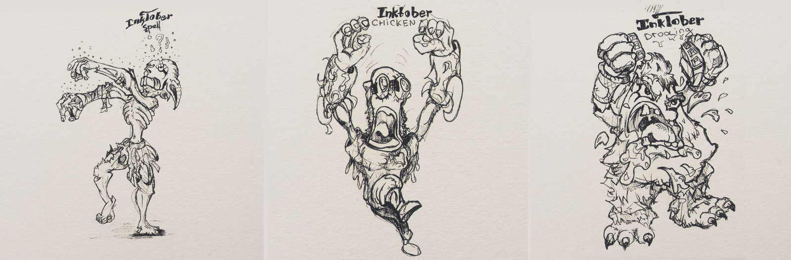 Скетчи для Inktober 2018 - Моё, Скетч, Скетчбук, Inktober, Inktober2018, Рисунок ручкой, Традиционный арт, Персонажи, Длиннопост, Рисунок