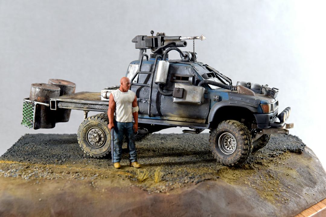 Miniature based on the movie Mad Max (Mad Max) - Crazy Max, Diorama, Miniature, Car modeling, Longpost