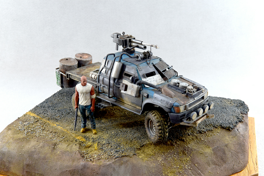 Miniature based on the movie Mad Max (Mad Max) - Crazy Max, Diorama, Miniature, Car modeling, Longpost