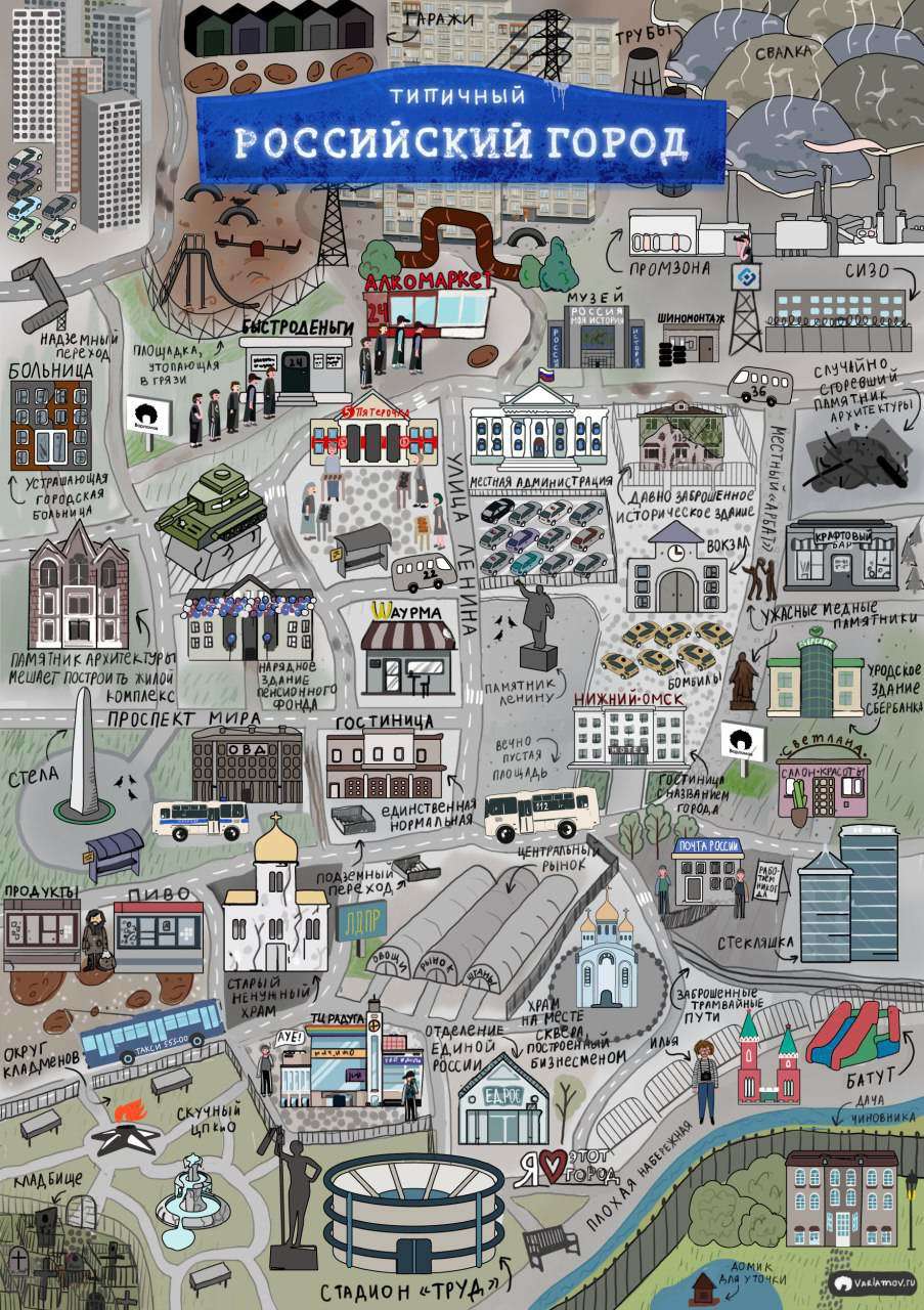 Map of a typical Russian city - Images, Town, Russia, Varlamovru