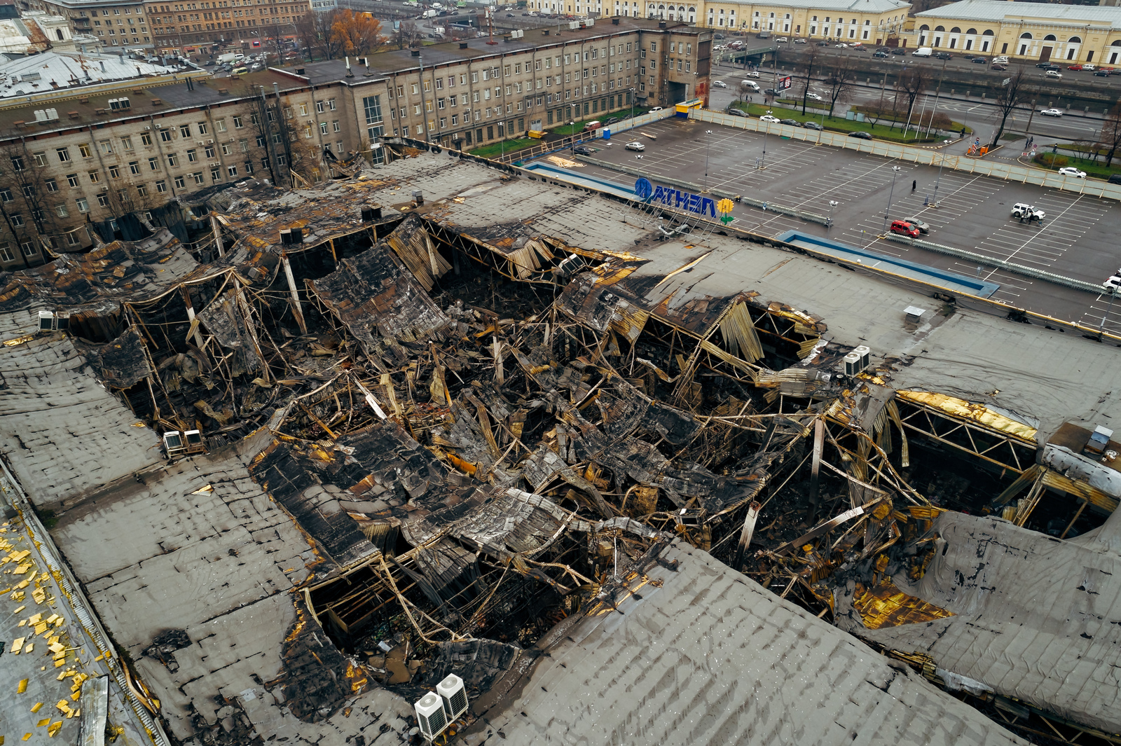 Burnt tape on the bypass - My, ribbon, Aerial photography, Saint Petersburg, Obvodny Canal, Fire, Video, Longpost